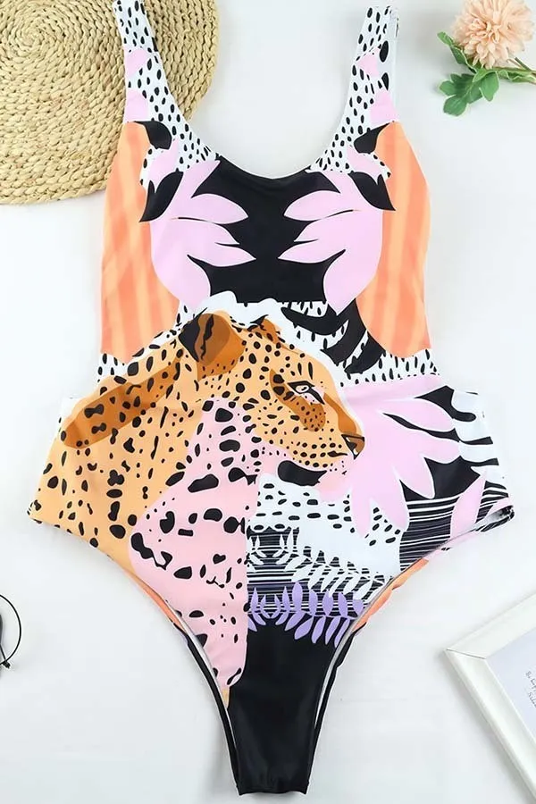 Leopard Geo One-piece