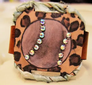 Leopard Print Baseball Bracelet