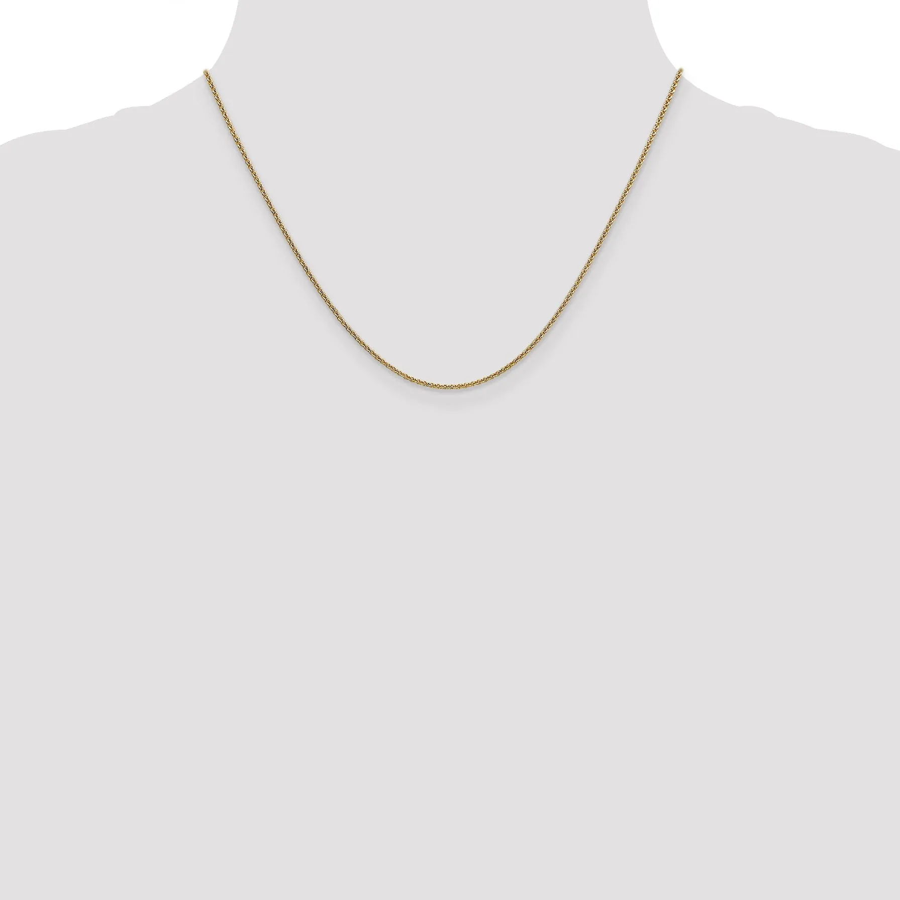 Leslie 14k Yellow Gold 1.6 mm Round Cable Chain