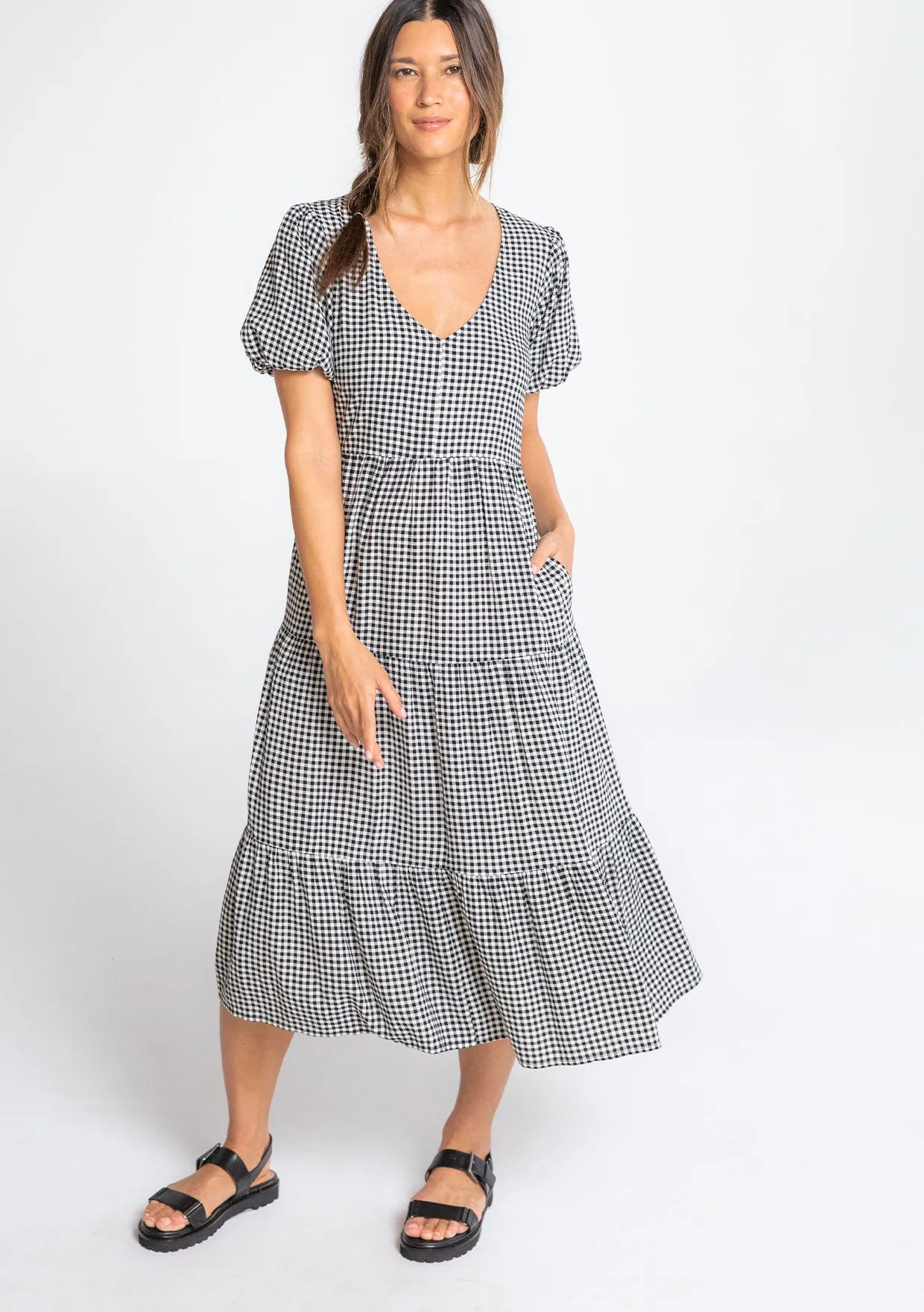Lexi Gingham Midi Dress