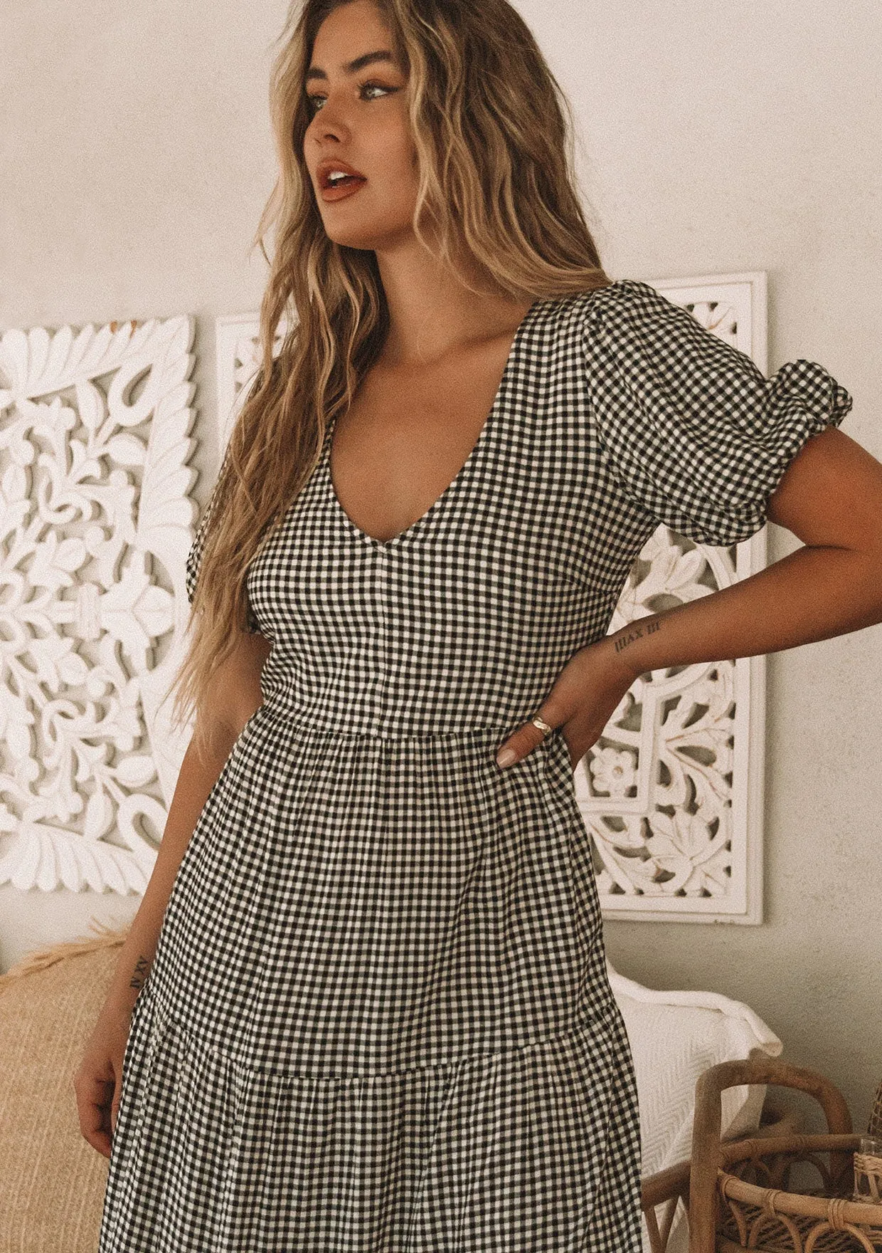 Lexi Gingham Midi Dress