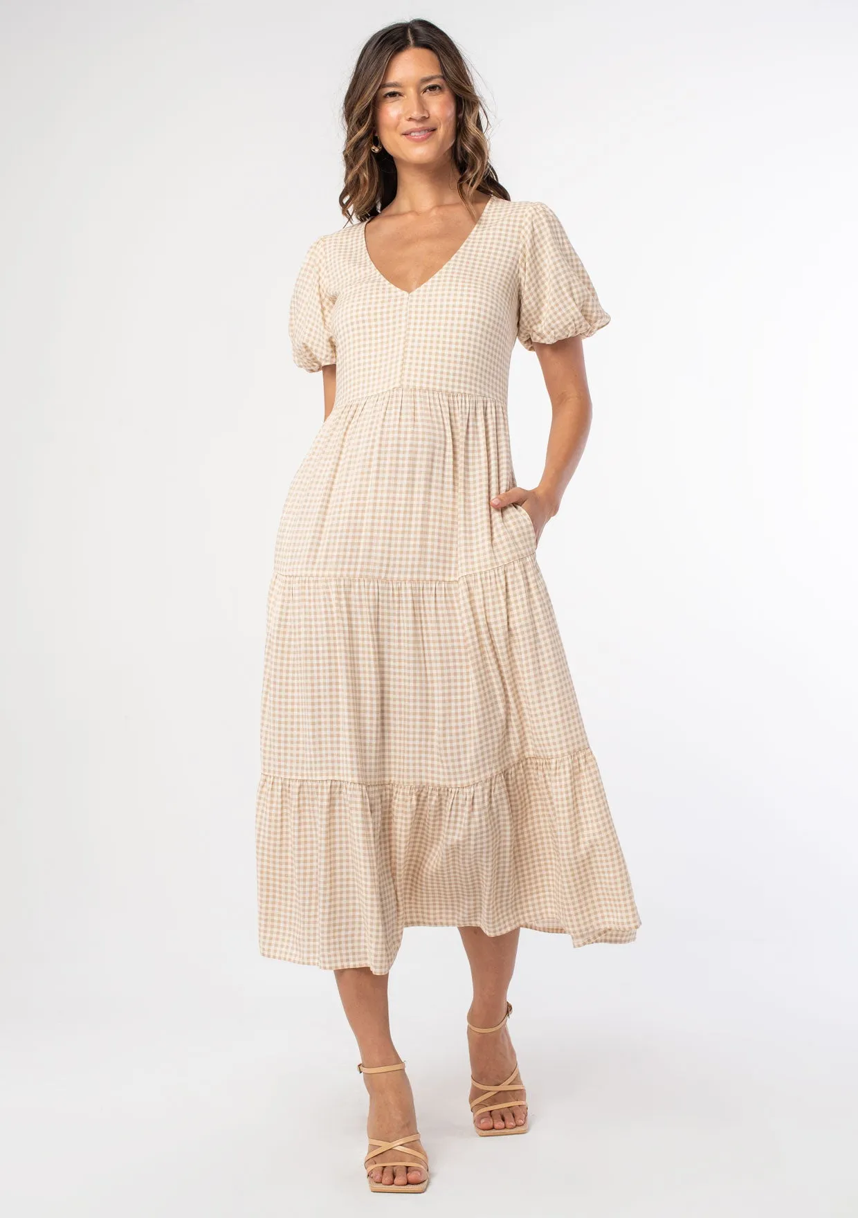 Lexi Gingham Midi Dress