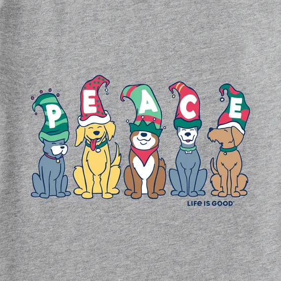 Life is Good Baby Peace Pooches Long Sleeve Crusher Bodysuit