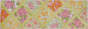 Lily Inspired Lattice Patchwork Yellows & Greens