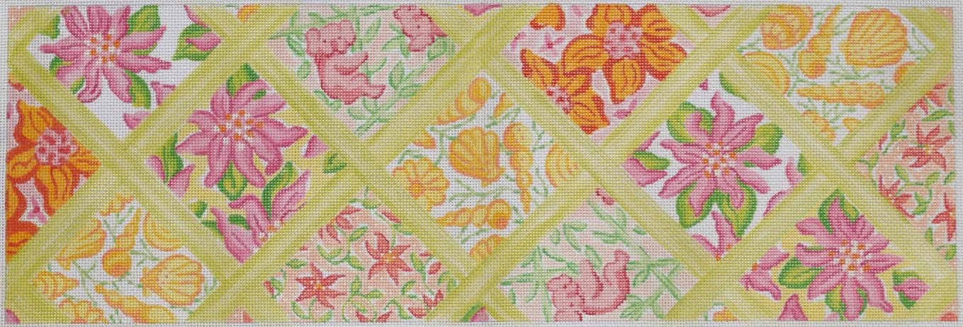 Lily Inspired Lattice Patchwork Yellows & Greens