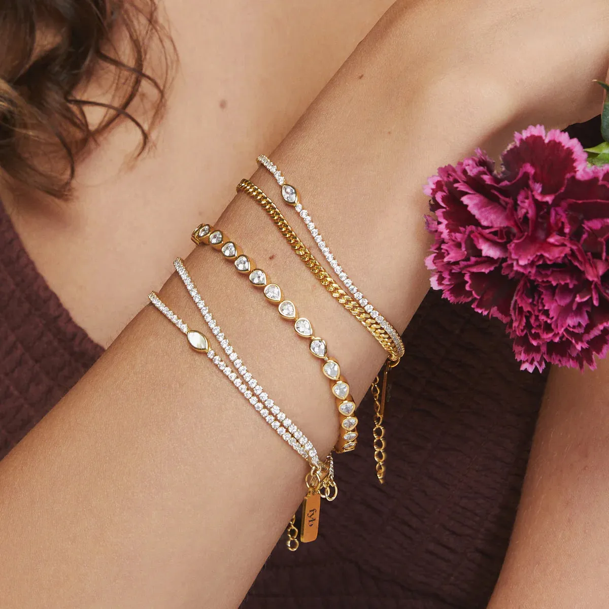 LILY TENNIS BRACELET GOLD
