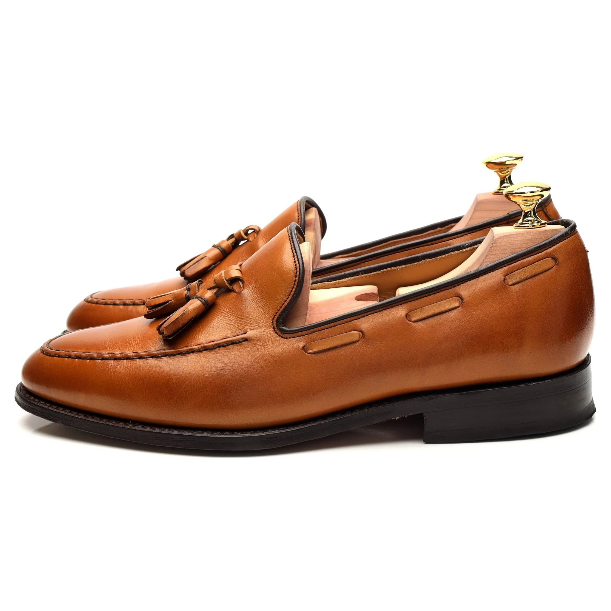 'Litchfield' Tan Brown Tassel Loafers UK 7 F
