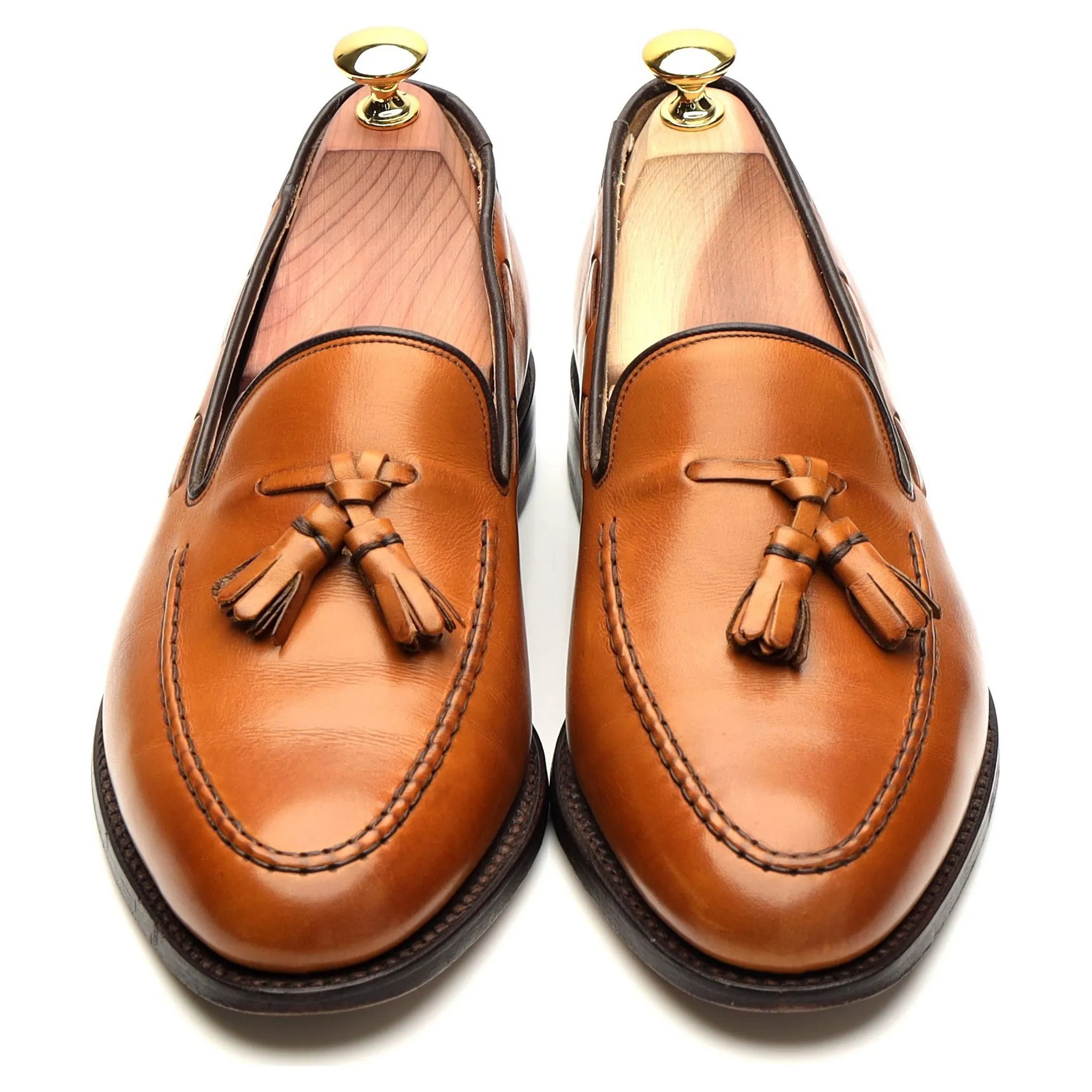 'Litchfield' Tan Brown Tassel Loafers UK 7 F