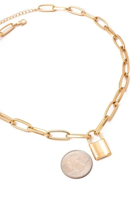 Lock Charm Necklace