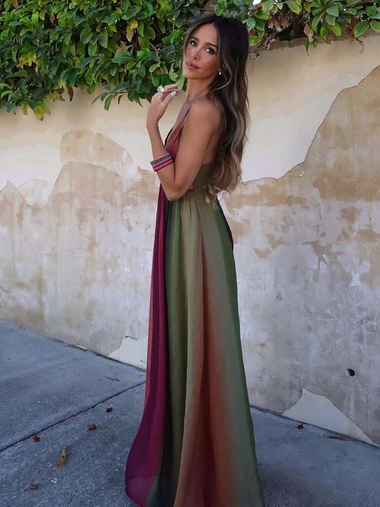 Long Chiffon Maxi Dress