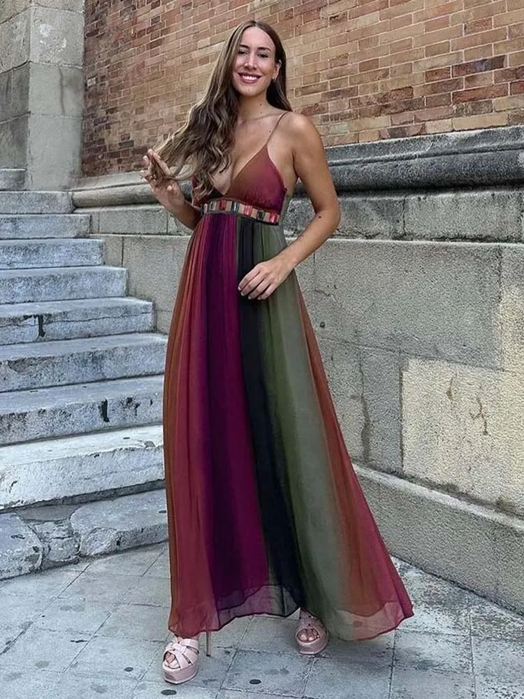 Long Chiffon Maxi Dress