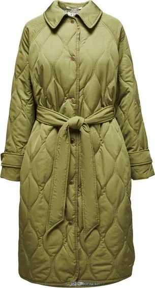 Long Onion Quilted Coat | Washed Military