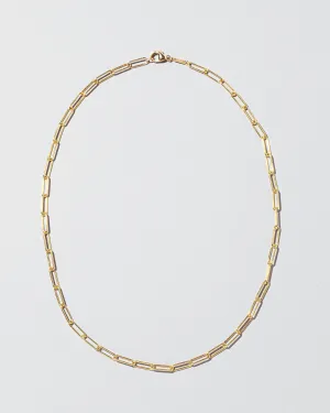 Long Oval Chain Necklace