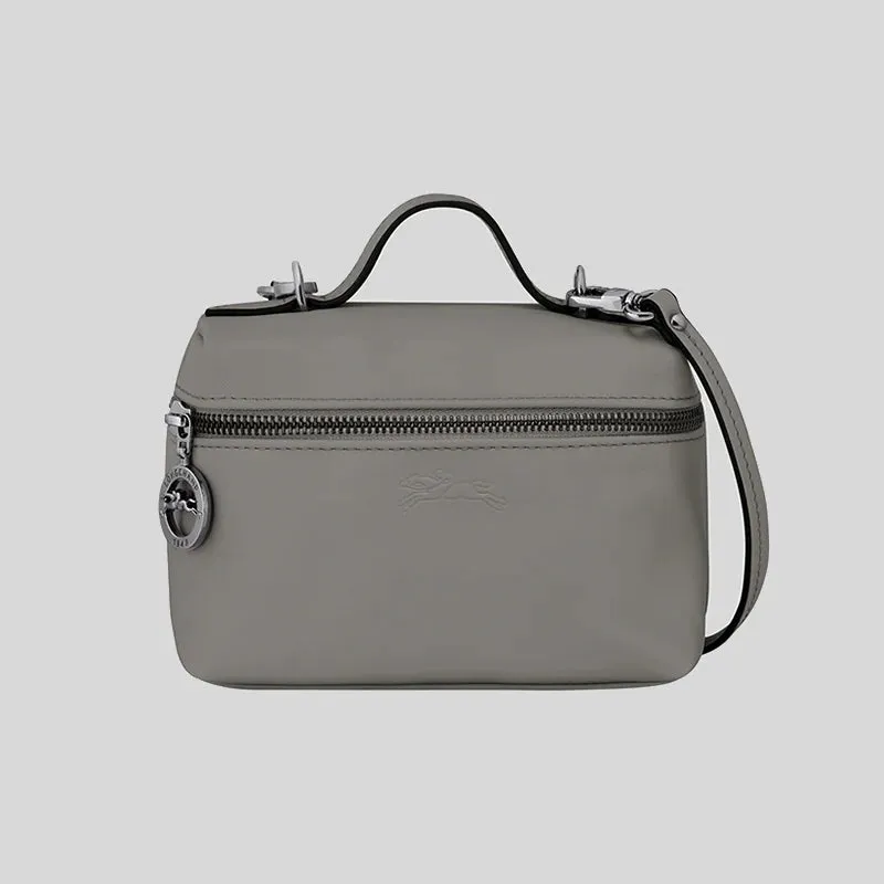 LONGCHAMP Le Pliage Extra XS Vanity Leather Handbag Turtledove RB-10187987