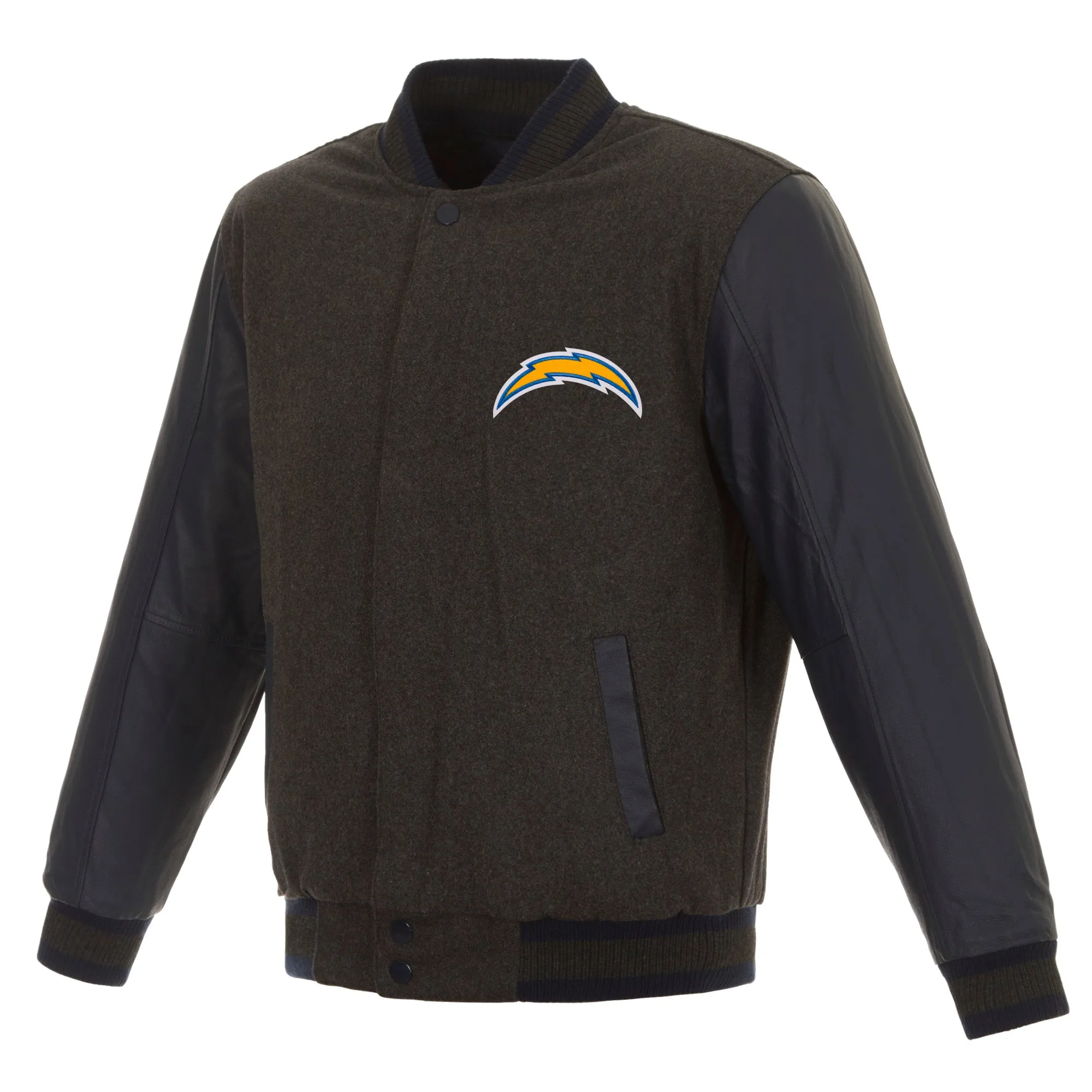 Los Angeles Chargers Reversible Wool and Leather Jacket