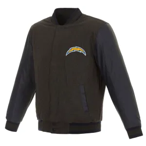 Los Angeles Chargers Reversible Wool and Leather Jacket