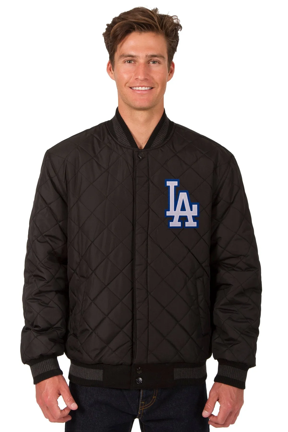 Los Angeles Dodgers Reversible Wool and Leather Jacket