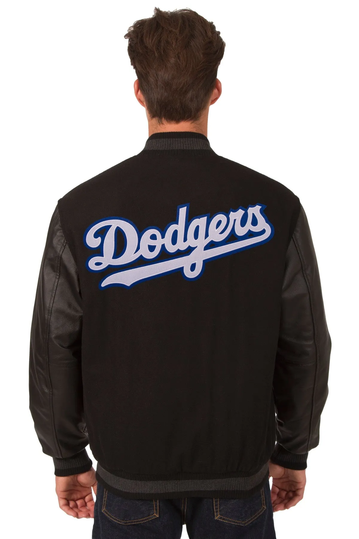 Los Angeles Dodgers Reversible Wool and Leather Jacket