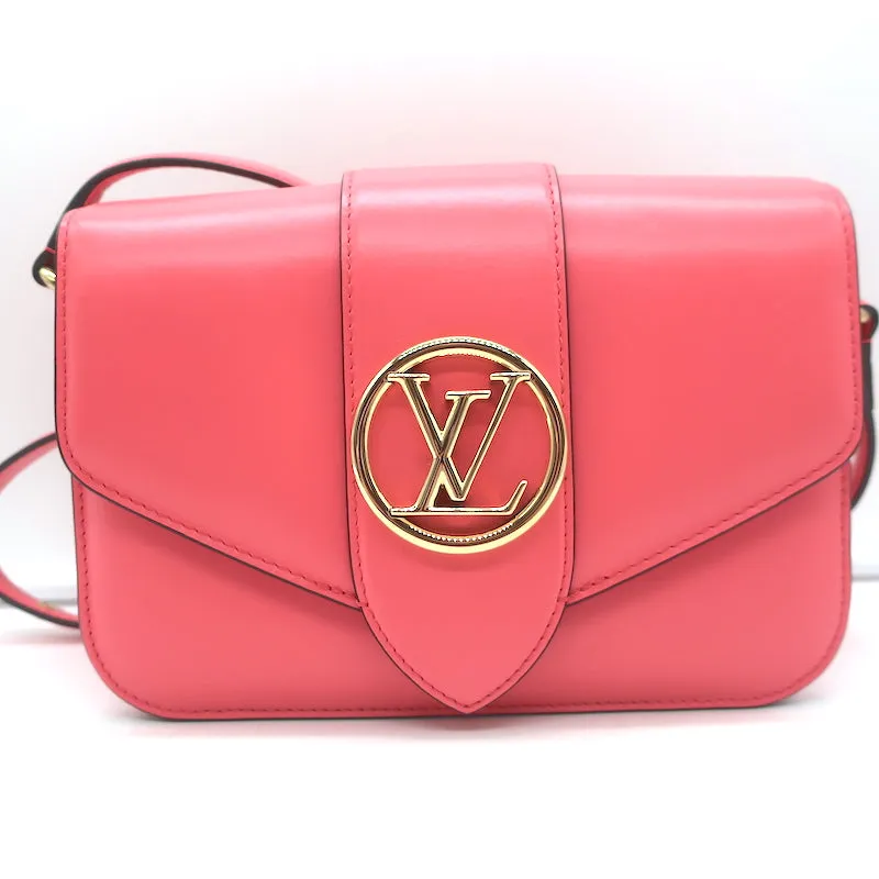 Louis Vuitton LV Pont 9 Shoulder Bag Dahlia Pink Leather NEW