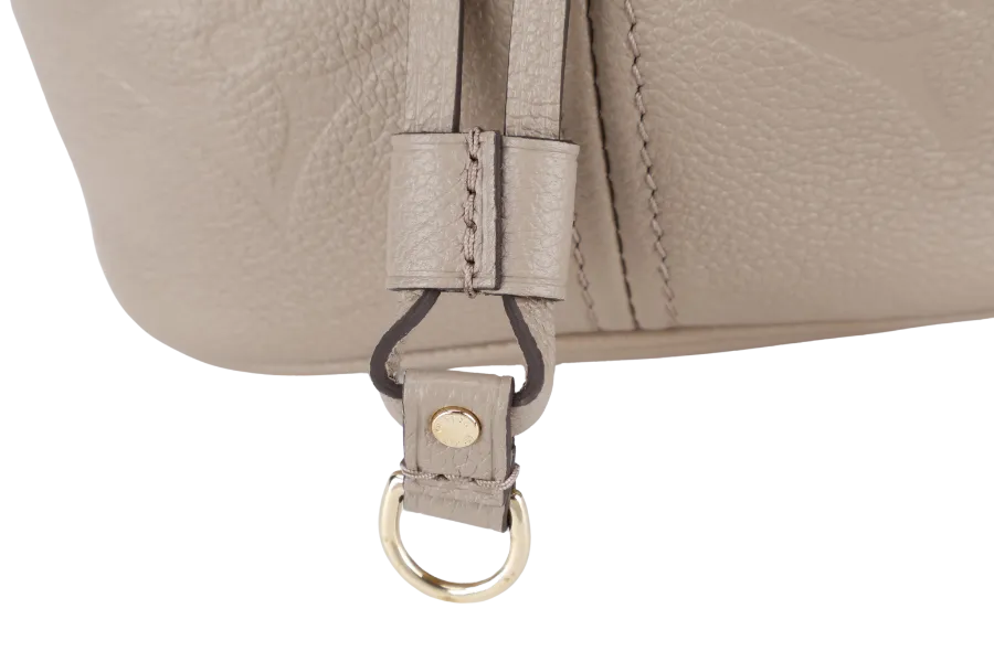 LOUIS VUITTON M45686 NEVERFULL MM GREY EMPREINTE LEATHER GOLD HARDWARE WITH DUST COVER AND BOX