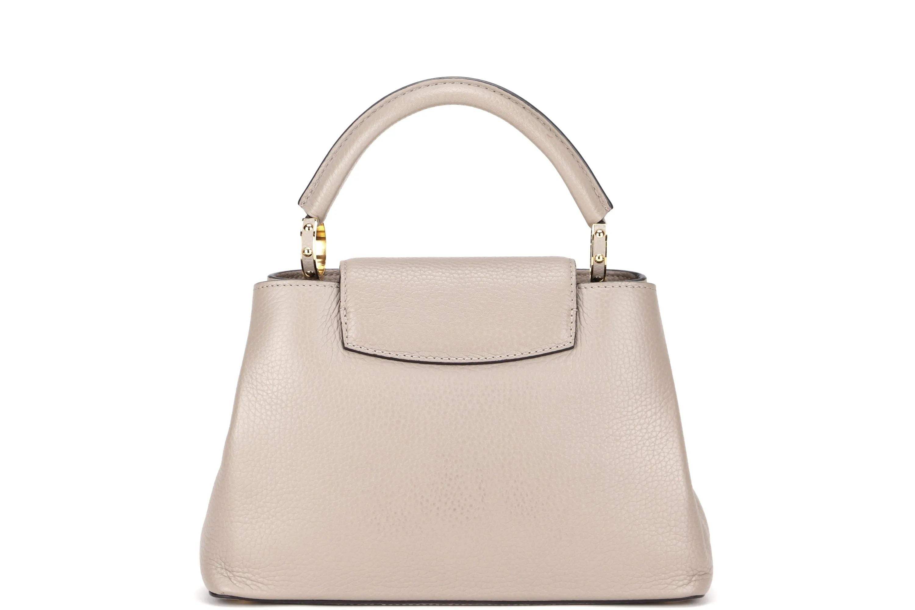 LOUIS VUITTON M94634 CAPUCINE BB (MI0166) GALET COLOR TAURILLON LEATHER GOLD HARFDWARE, WITH STRAP & DUST COVER