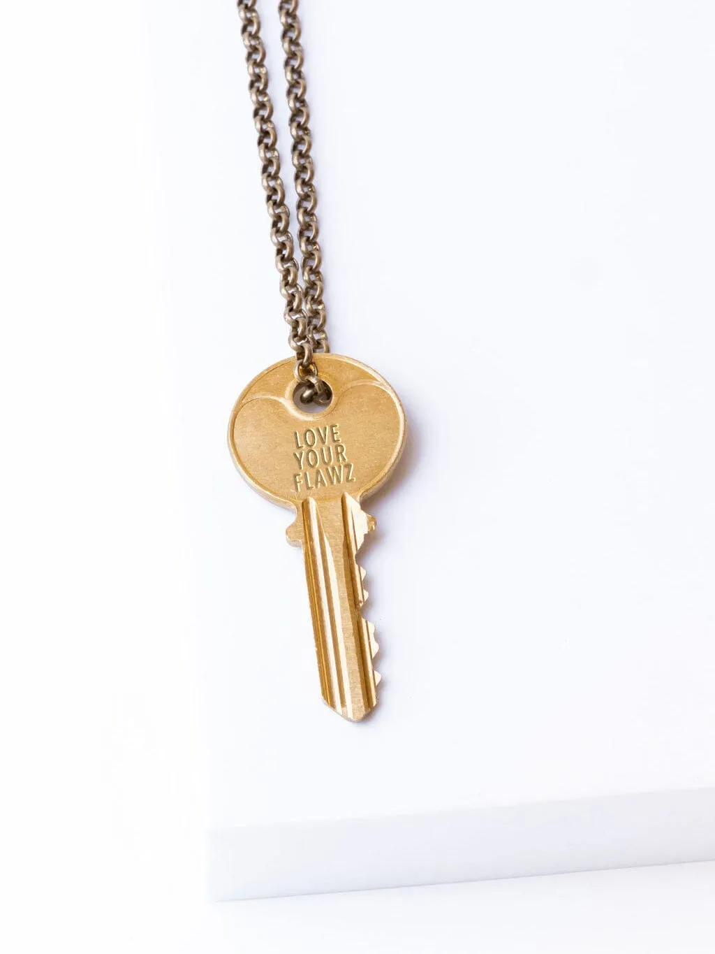 Love Your Flawz Classic Key Necklace