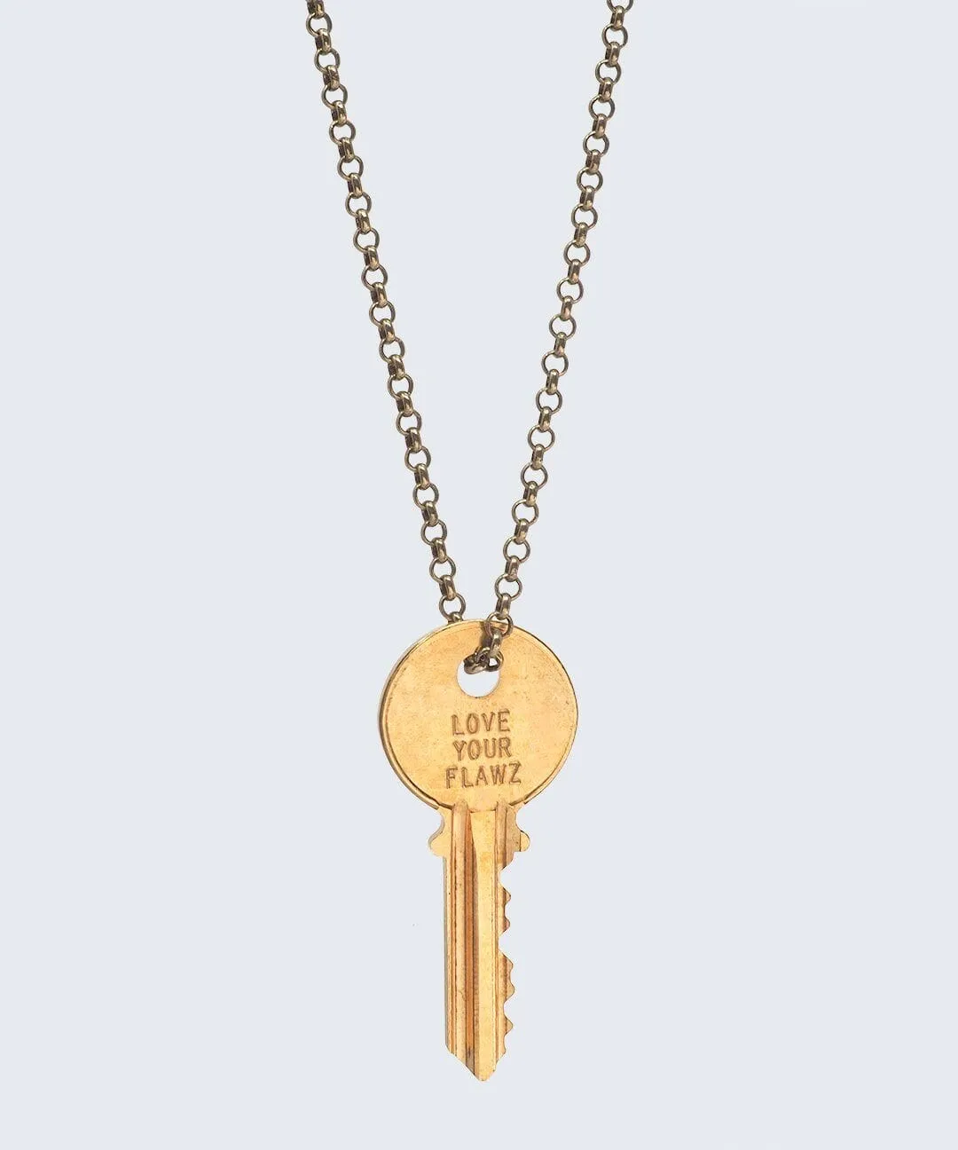 Love Your Flawz Classic Key Necklace