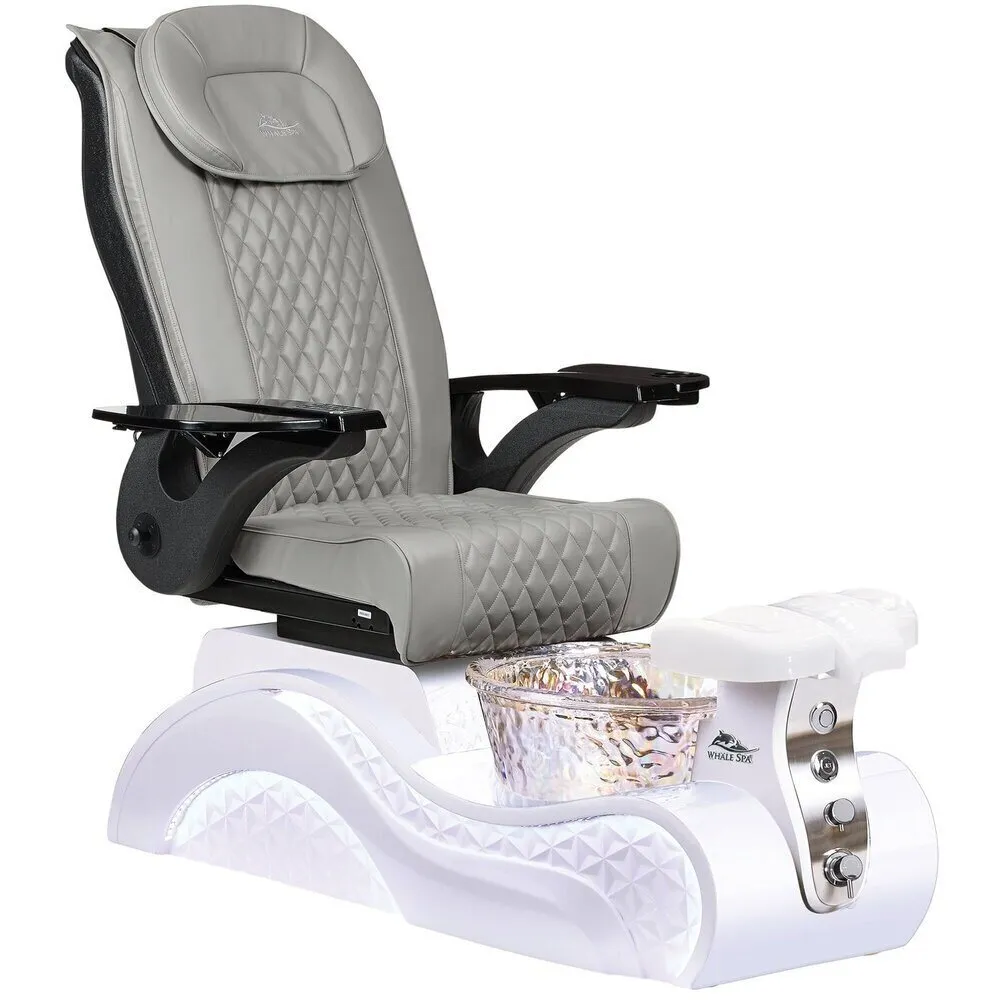 Lucent Pedicure Chair with Crystal Glass Pedicure Basin by Whale Spa
