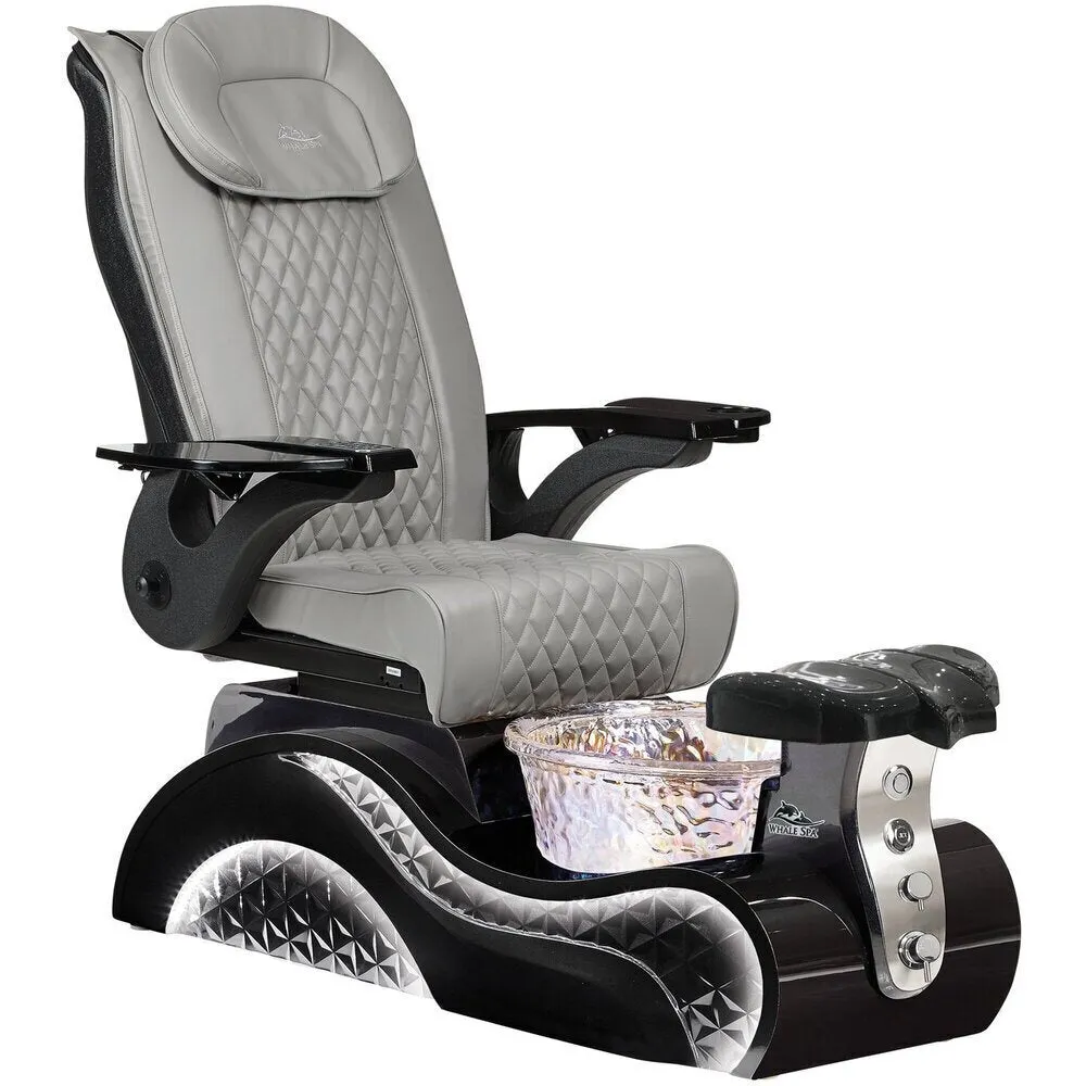 Lucent Pedicure Chair with Crystal Glass Pedicure Basin by Whale Spa
