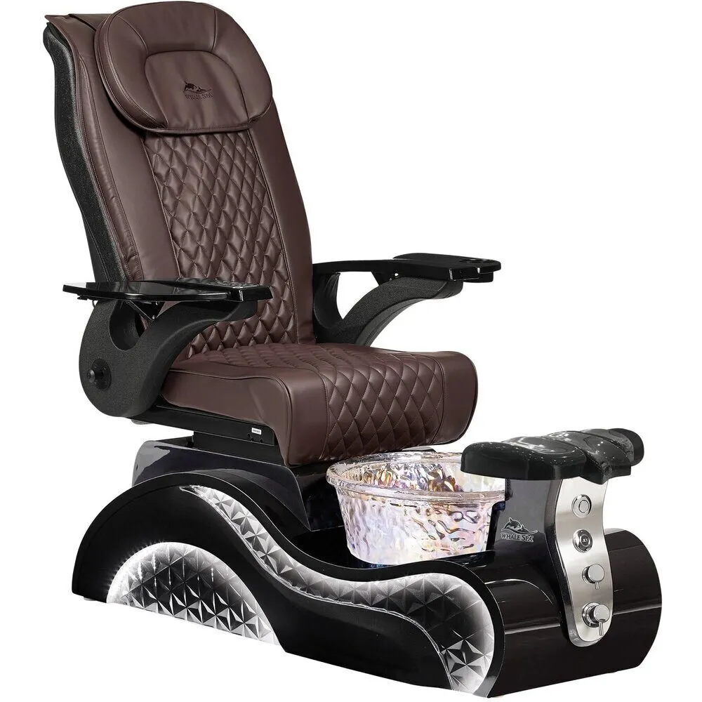 Lucent Pedicure Chair with Crystal Glass Pedicure Basin by Whale Spa