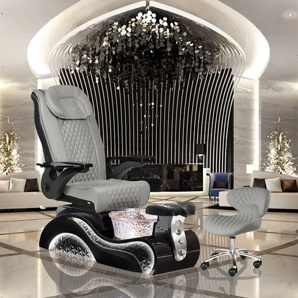 Lucent Pedicure Chair with Crystal Glass Pedicure Basin by Whale Spa