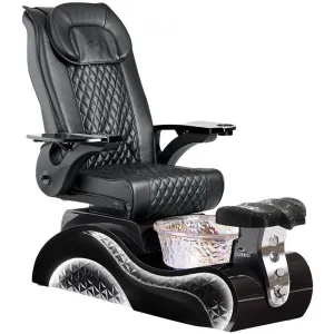Lucent Pedicure Chair with Crystal Glass Pedicure Basin by Whale Spa