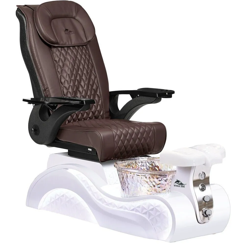 Lucent Pedicure Chair with Crystal Glass Pedicure Basin by Whale Spa