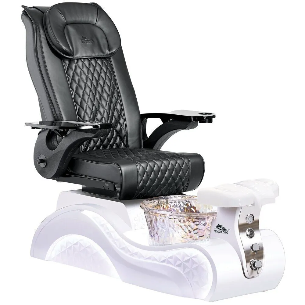 Lucent Pedicure Chair with Crystal Glass Pedicure Basin by Whale Spa