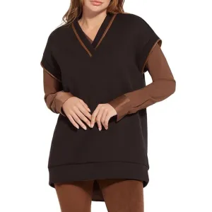 Lysse Quilted Convertible Sweatshirt In Black Size Small