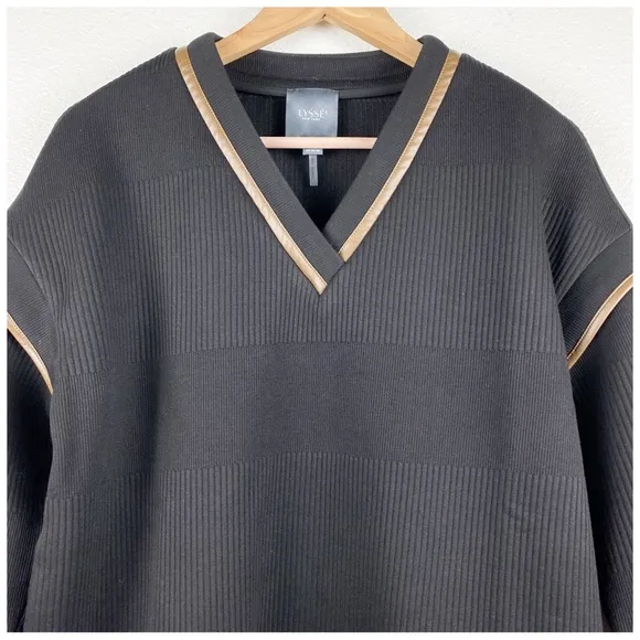 Lysse Quilted Convertible Sweatshirt In Black Size Small