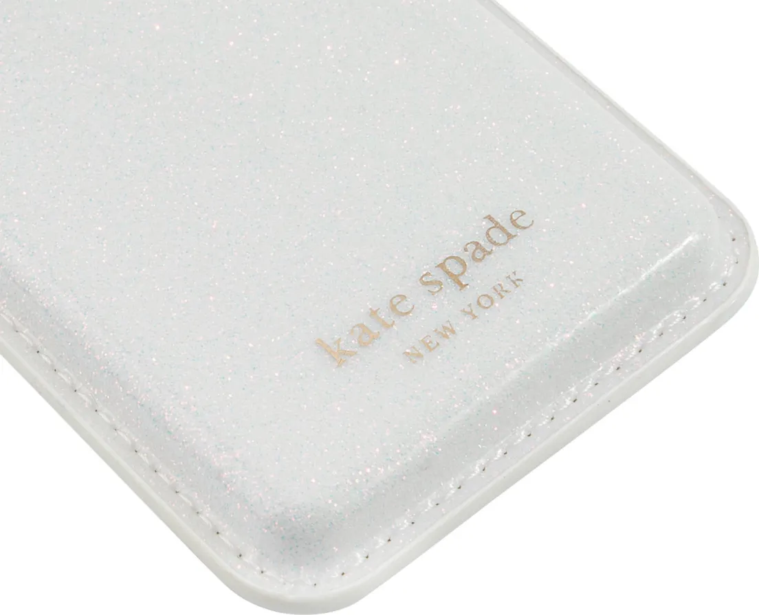 Magnetic Wallet Compatible with MagSafe White Glitter