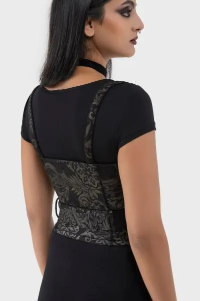 Malapas Underbust Corset - Black Lily -