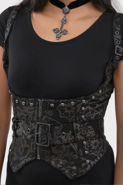 Malapas Underbust Corset - Black Lily -