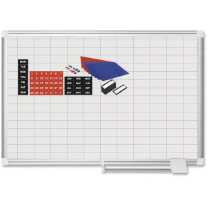 MasterVision 2" Grid Magnetic Gold Ultra Board Kit