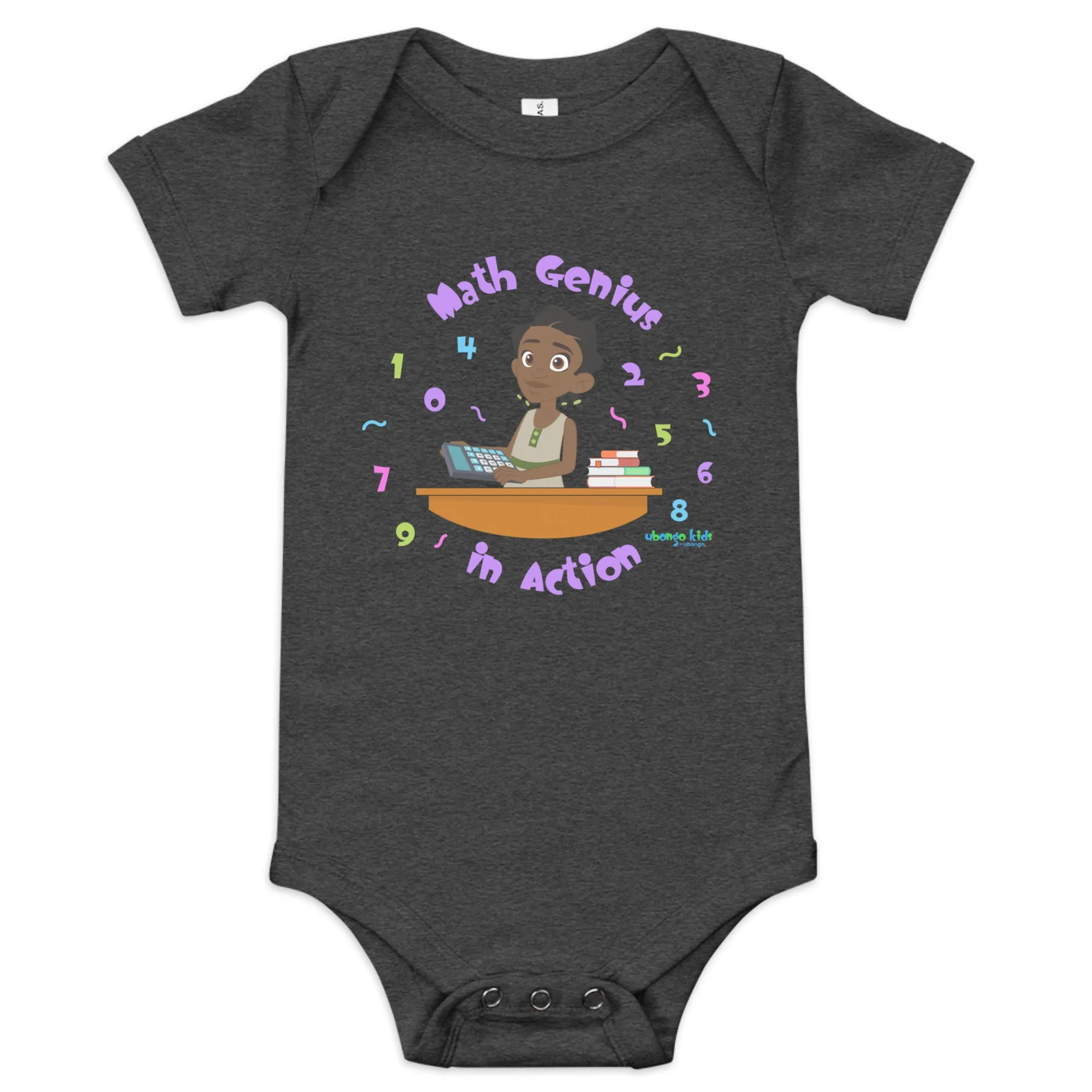 'Math genius in action' Baby short sleeve one piece