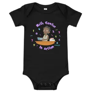 'Math genius in action' Baby short sleeve one piece