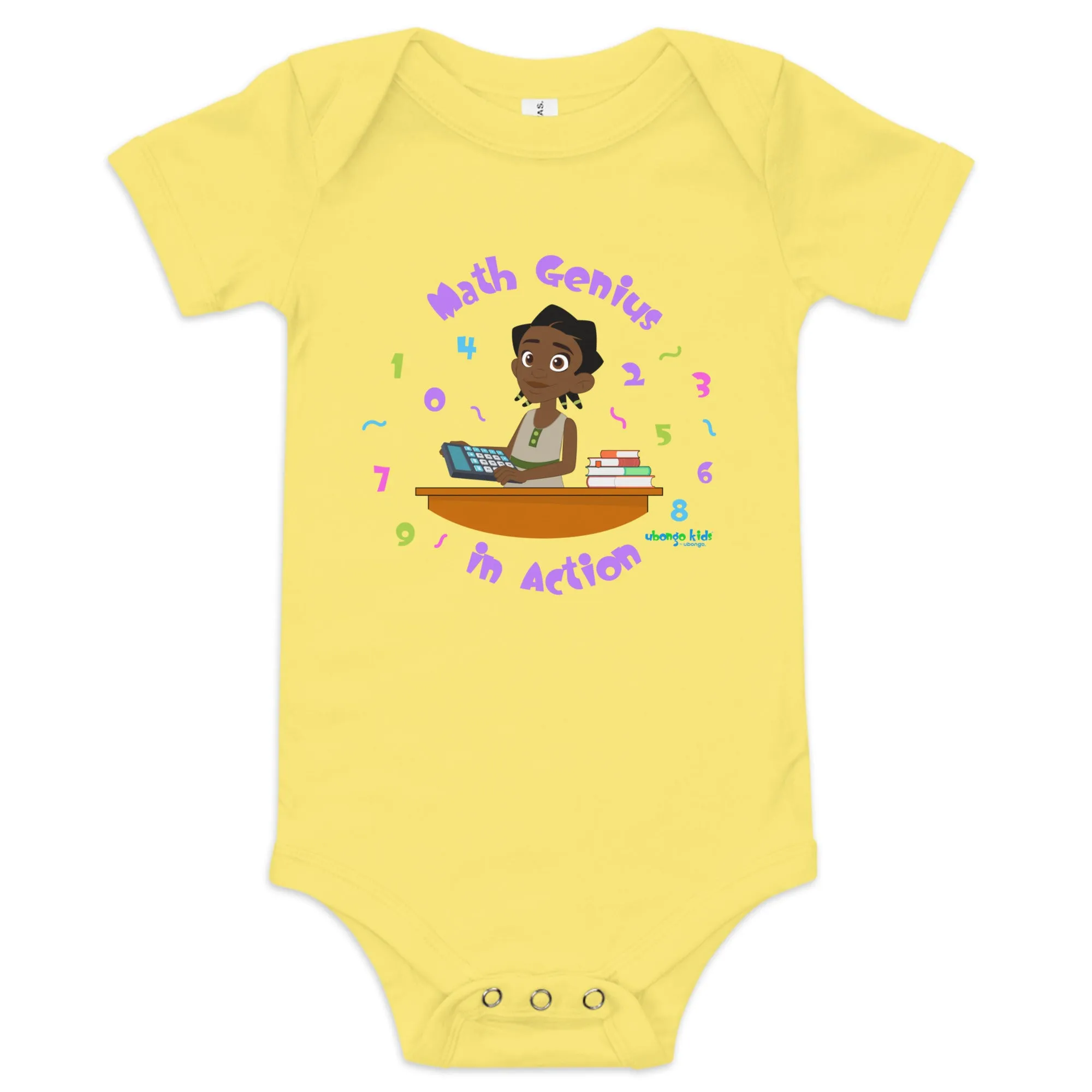 'Math genius in action' Baby short sleeve one piece