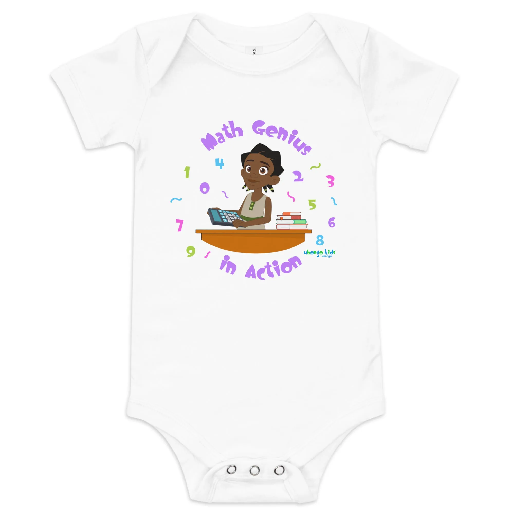 'Math genius in action' Baby short sleeve one piece