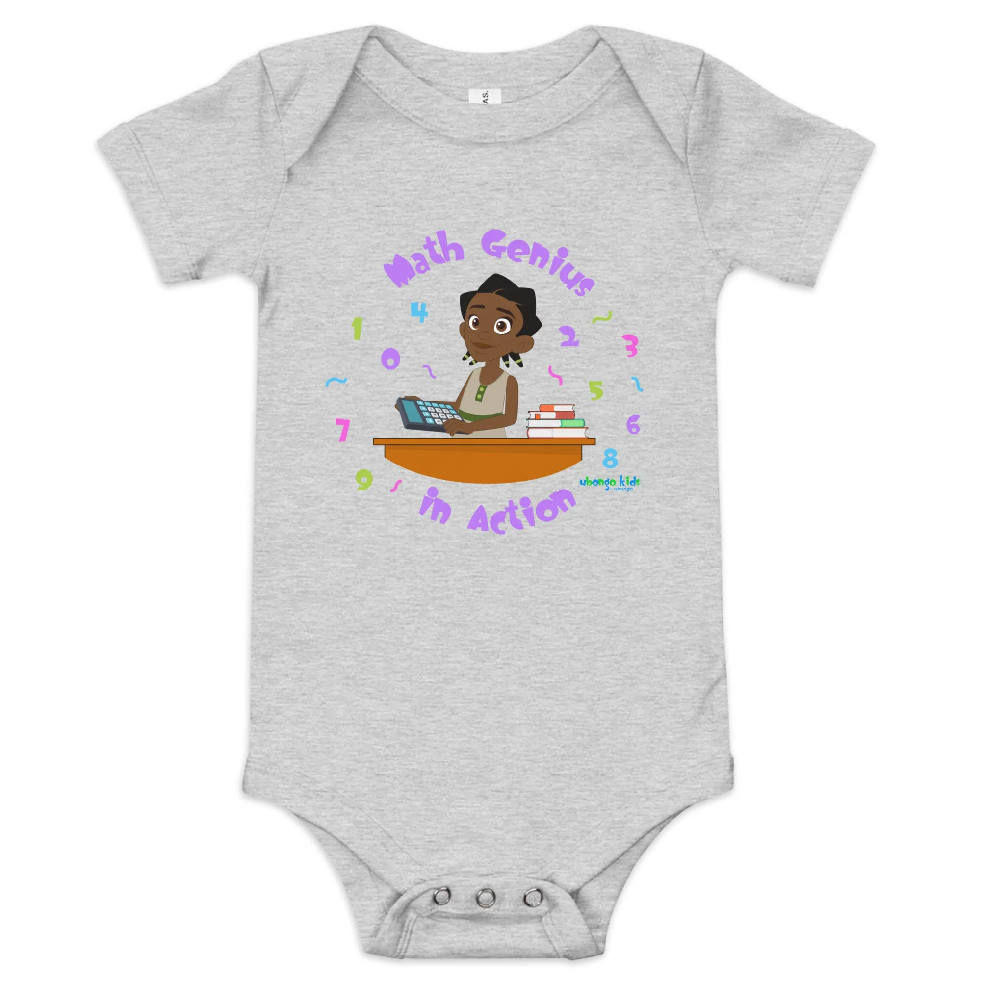 'Math genius in action' Baby short sleeve one piece