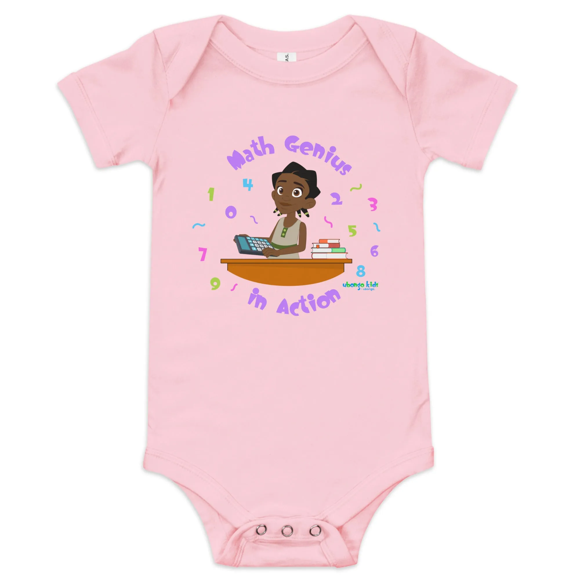 'Math genius in action' Baby short sleeve one piece