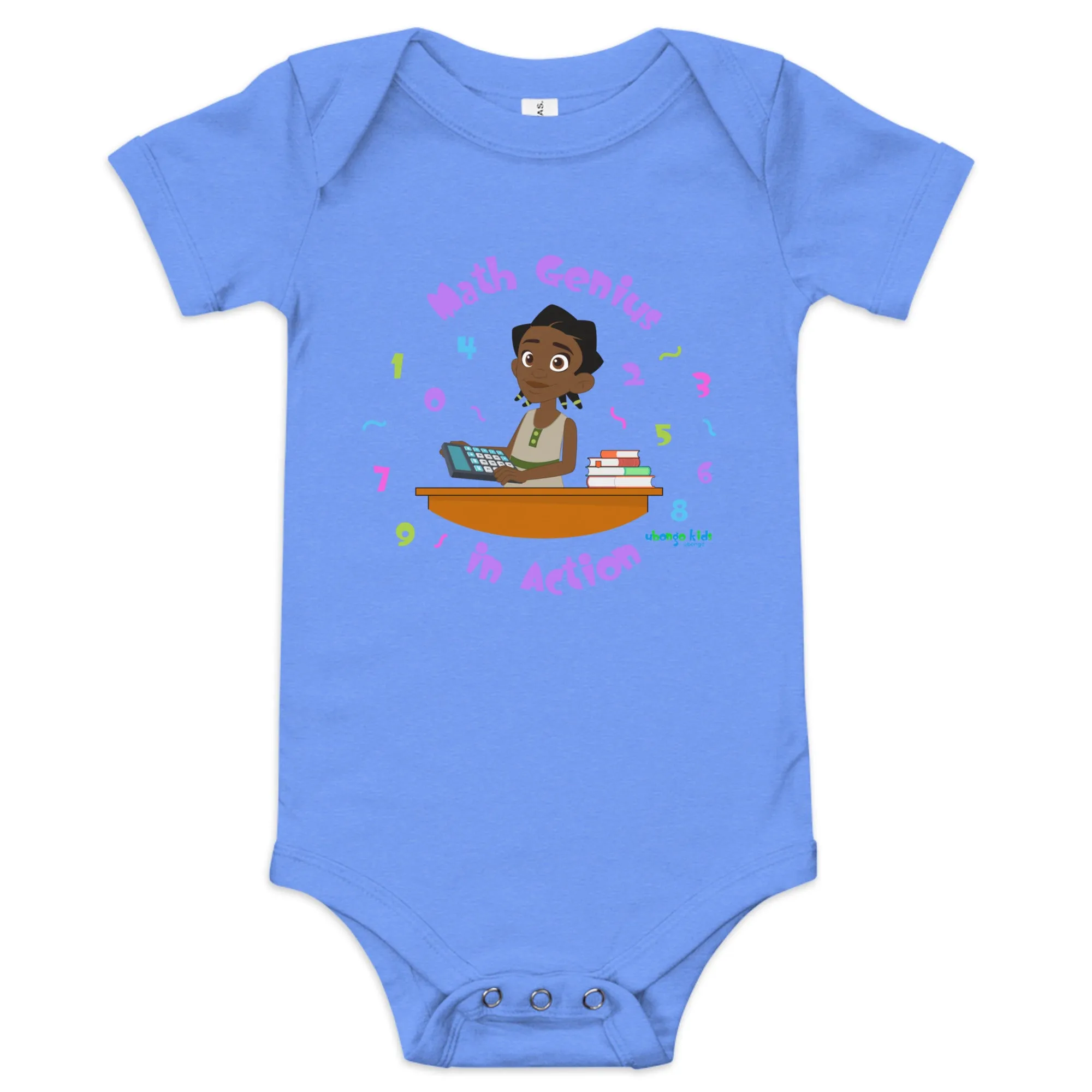 'Math genius in action' Baby short sleeve one piece
