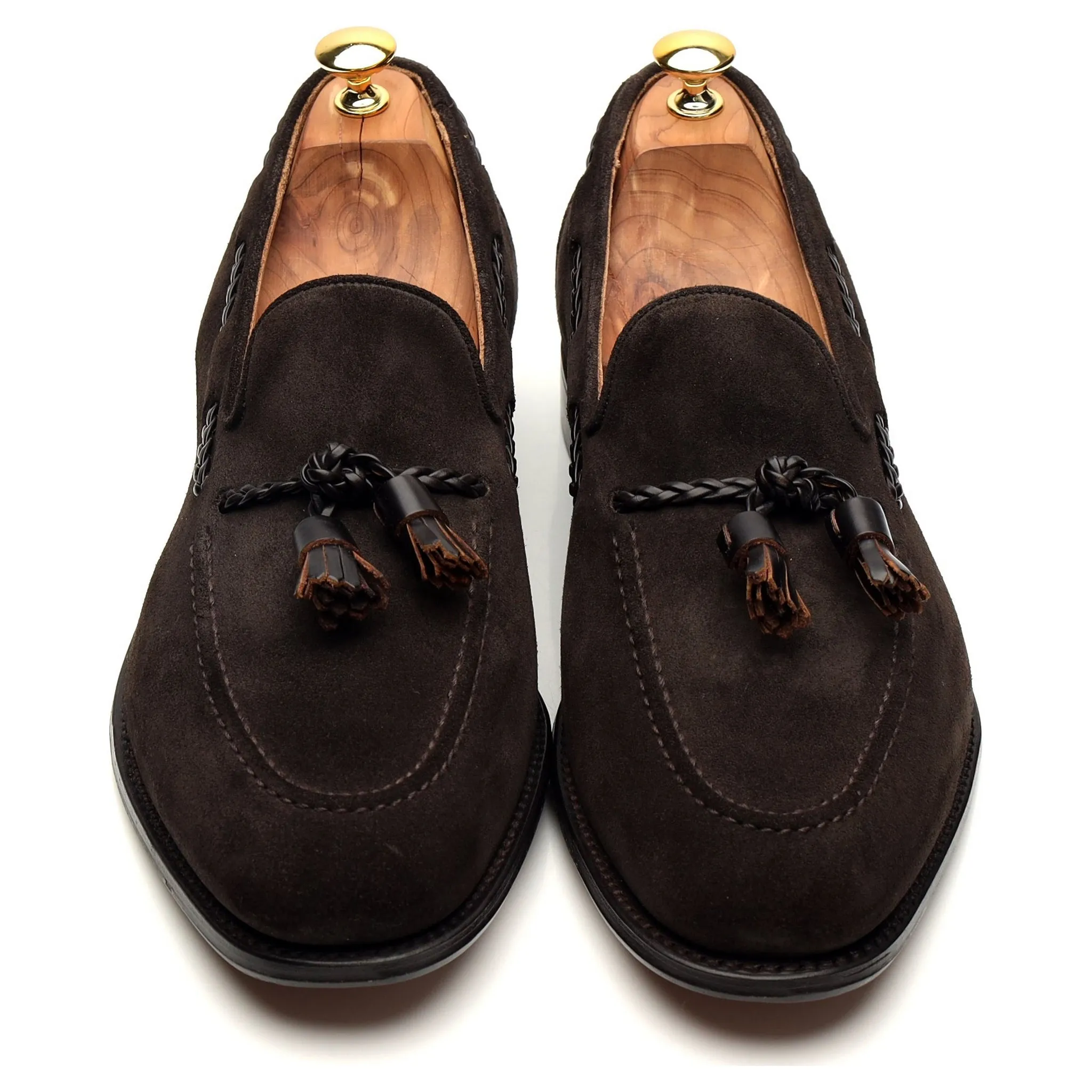 'Matisse' Dark Brown Suede Tassel Loafer UK 12 F