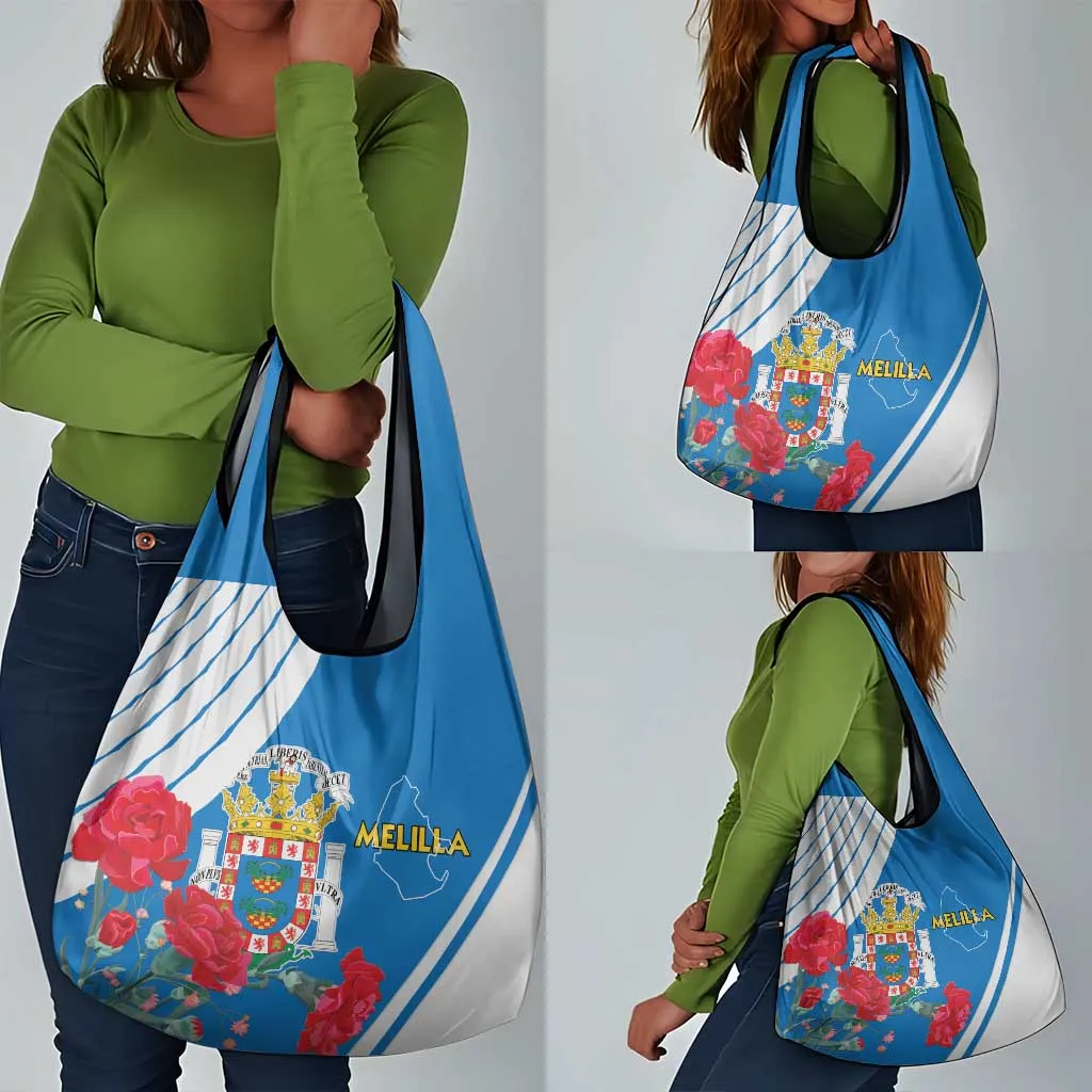 Melilla Spain Grocery Bag Coat Of Arms With Map LT15