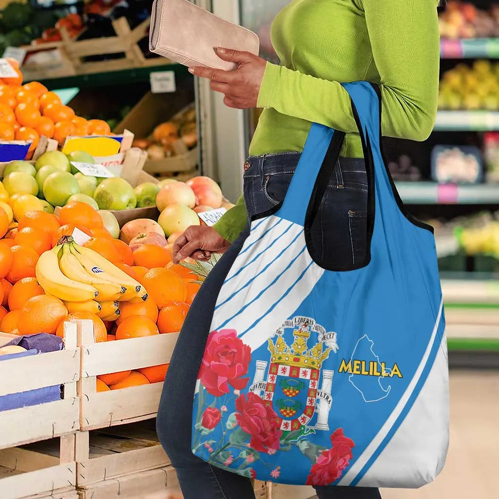 Melilla Spain Grocery Bag Coat Of Arms With Map LT15